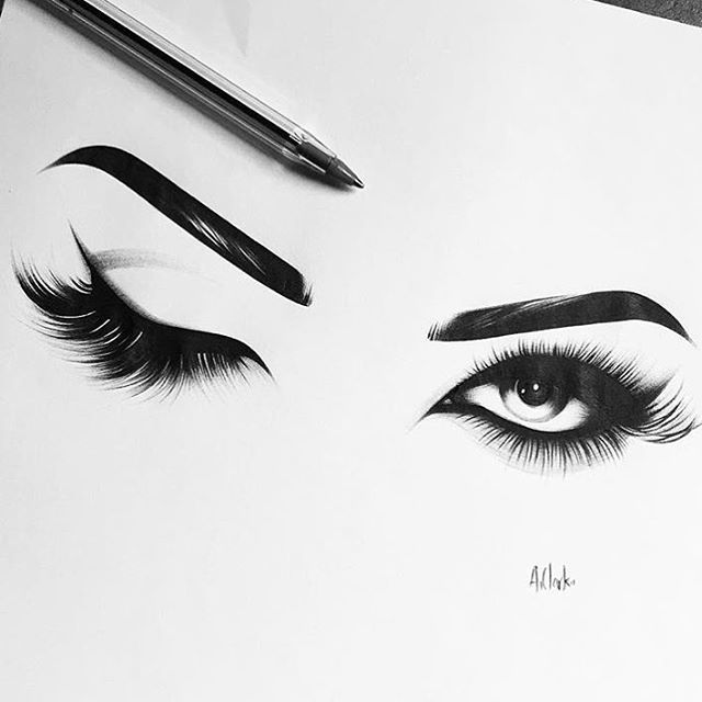 640x640 Love This Drawing In 2018 Draw, Art And Eyes - Lashes Sketch