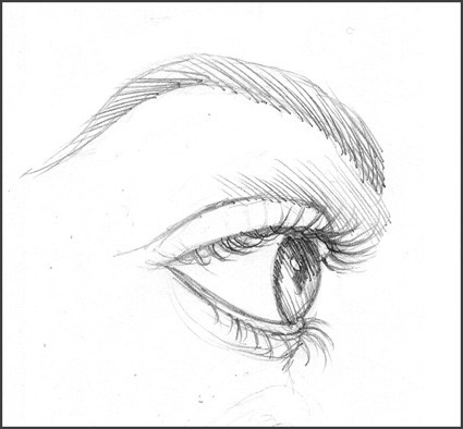 425x394 Tutorial On How To Draw Eyelashes - Lashes Sketch