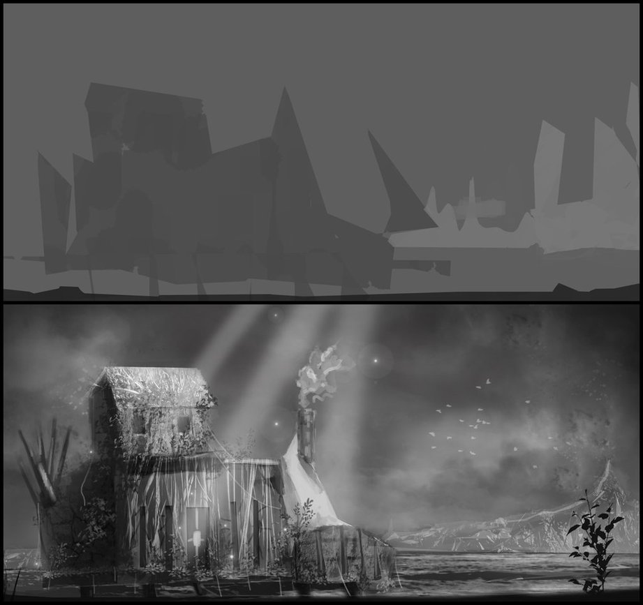 921x867 Rough Lasso Sketch To Black And White Study Value By Ammrhabib On - Lasso Sketch