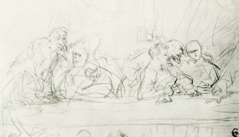 800x460 Rembrandt After Leonardo Da Vinci - Last Supper Sketch