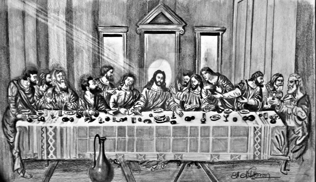 Last Supper Sketch at PaintingValley.com | Explore collection of Last ...