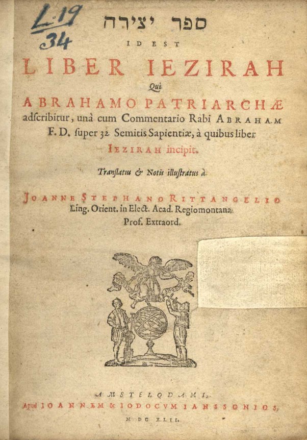602x862 Sefer Yetzirah With Latin. Amsterdam, 1642. Kabbalistic Sketches - Latin Sketches