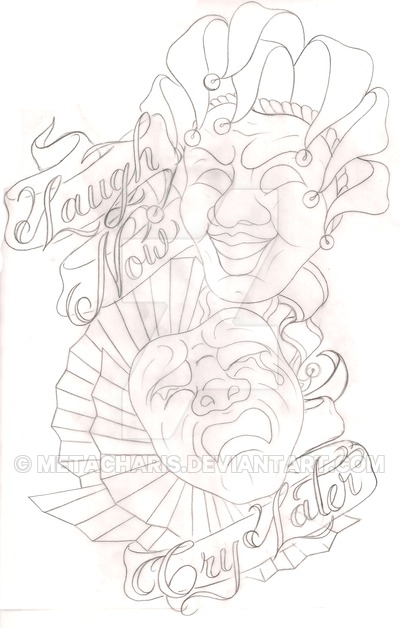 400x628 Drawn Mask Laugh Now - Laugh Now Cry Later Sketches