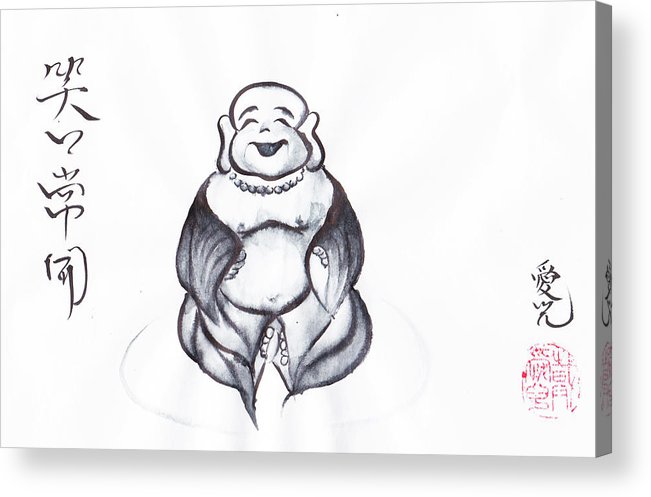 651x497 Laughing Buddha Acrylic Print By Oiyee At Oystudio - Laughing Buddha Sketch