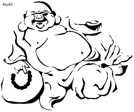 430x358 Laughing Buddha Coloring Page - Laughing Buddha Sketch