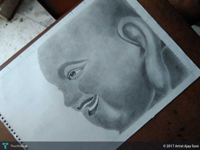 825x618 Laughing Buddha... Good Luck Sign For All Touchtalent - Laughing Buddha Sketch