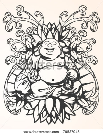 360x470 Buddha Clipart Laughing Buddha - Laughing Buddha Sketch