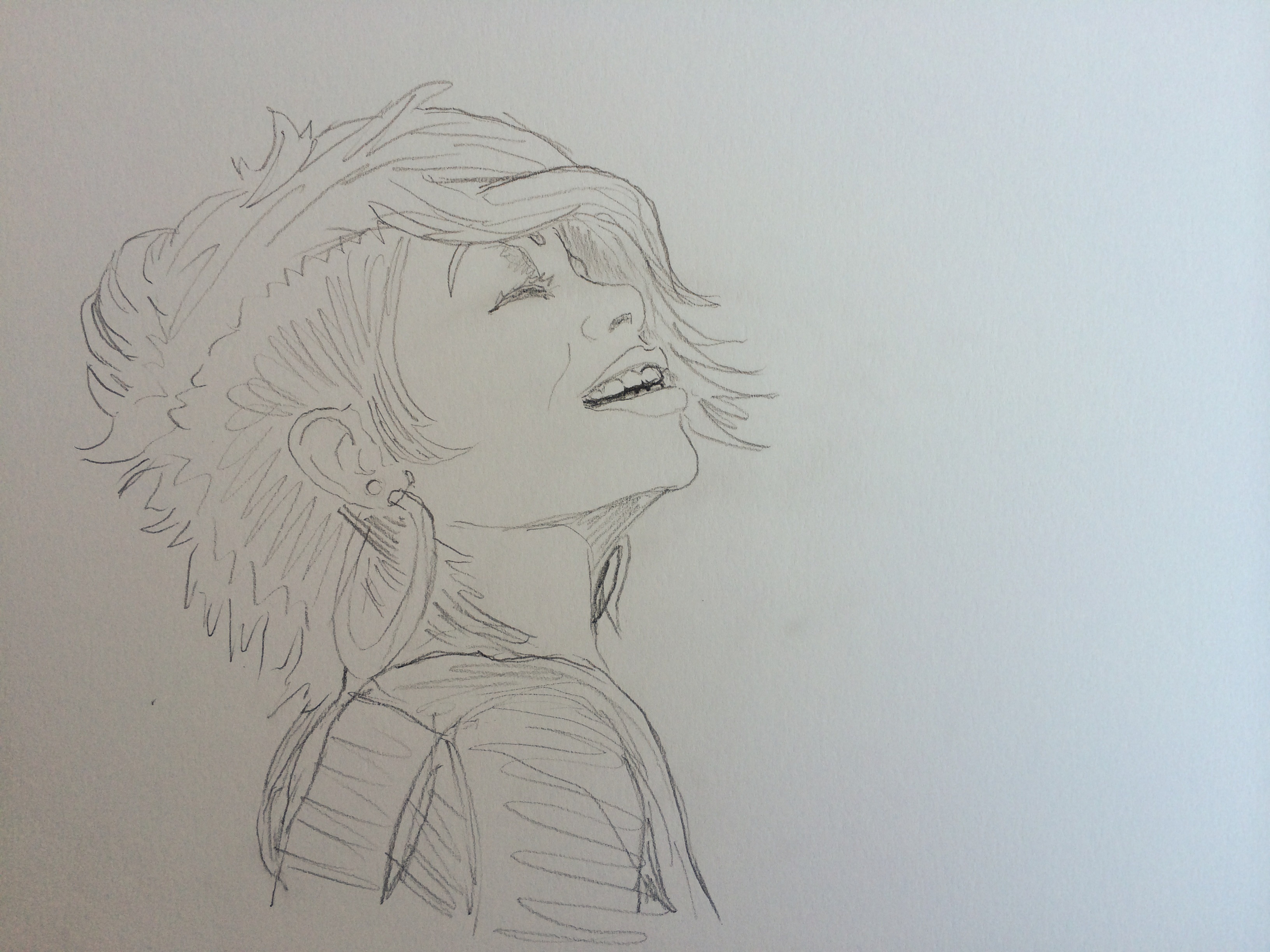 3264x2448 Laughing Girl Sketch Abominable Ink By Fazooli - Laughing Sketch