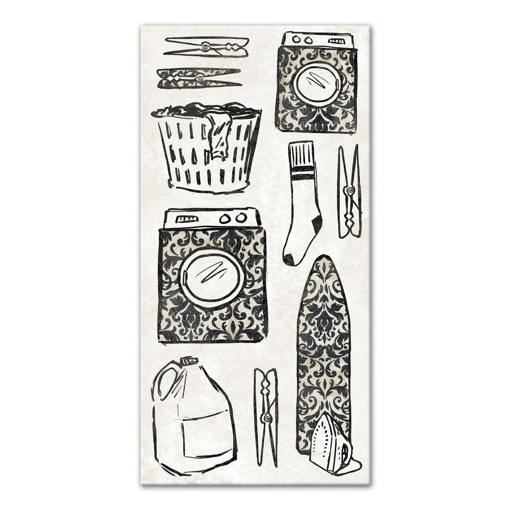 1000x1000 Designs Direct 20 In. X 10 In. Laundry Essentials Sketch Printed - Laundry Sketch