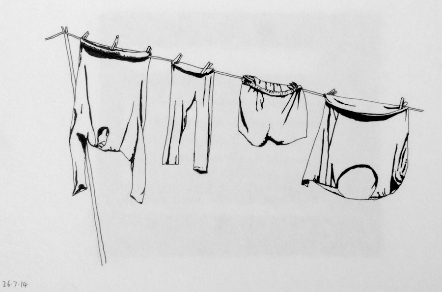 900x594 Washing Line Sketch Pens! Paper! Pencils! - Laundry Sketch