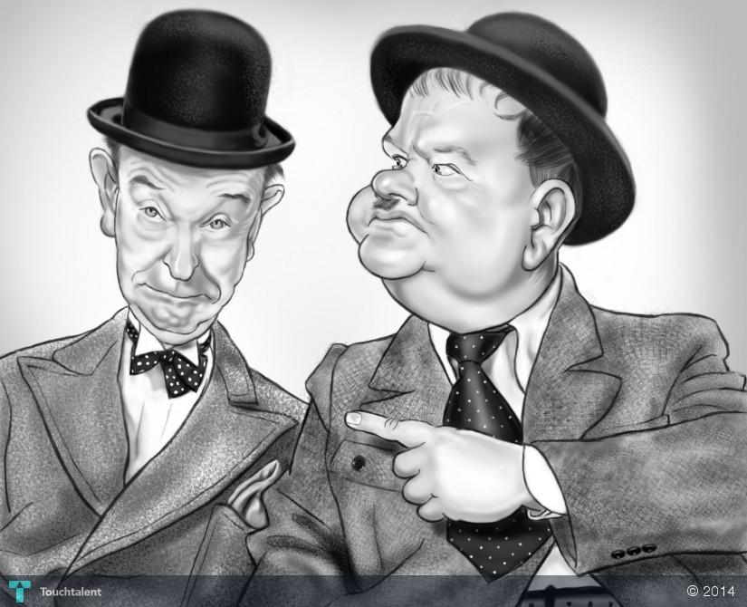 825x670 Laurel Amp Hardy Touchtalent - Laurel And Hardy Sketch