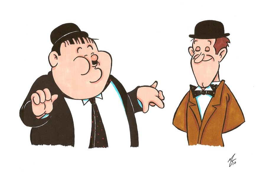 900x595 Laurel And Hardy By Zombiegoon - Laurel And Hardy Sketch