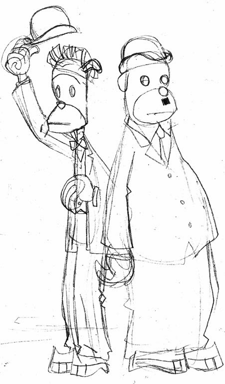 451x769 Cats Without Dogs Laurel Amp Hardy Sketch - Laurel And Hardy Sketch