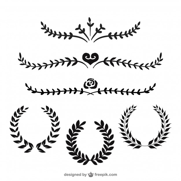 626x626 Laurel Vectors, Photos And Psd Files Free Download - Laurel Wreath Sketch