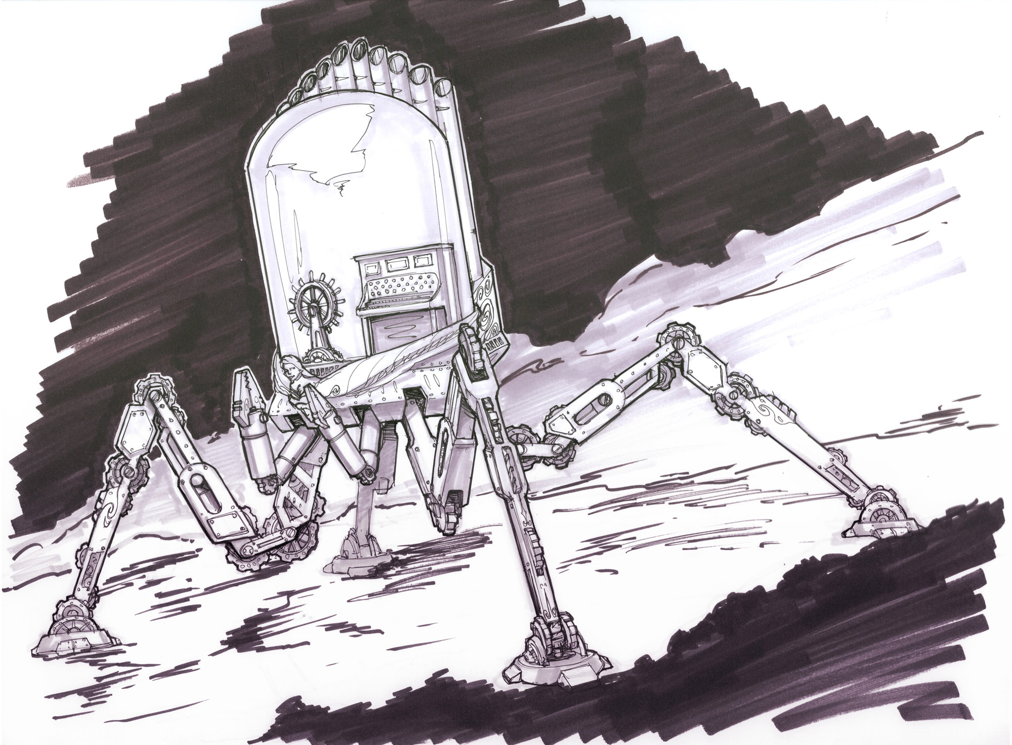 2000x1473 Lava Walker Concept Art. - Lava Sketch