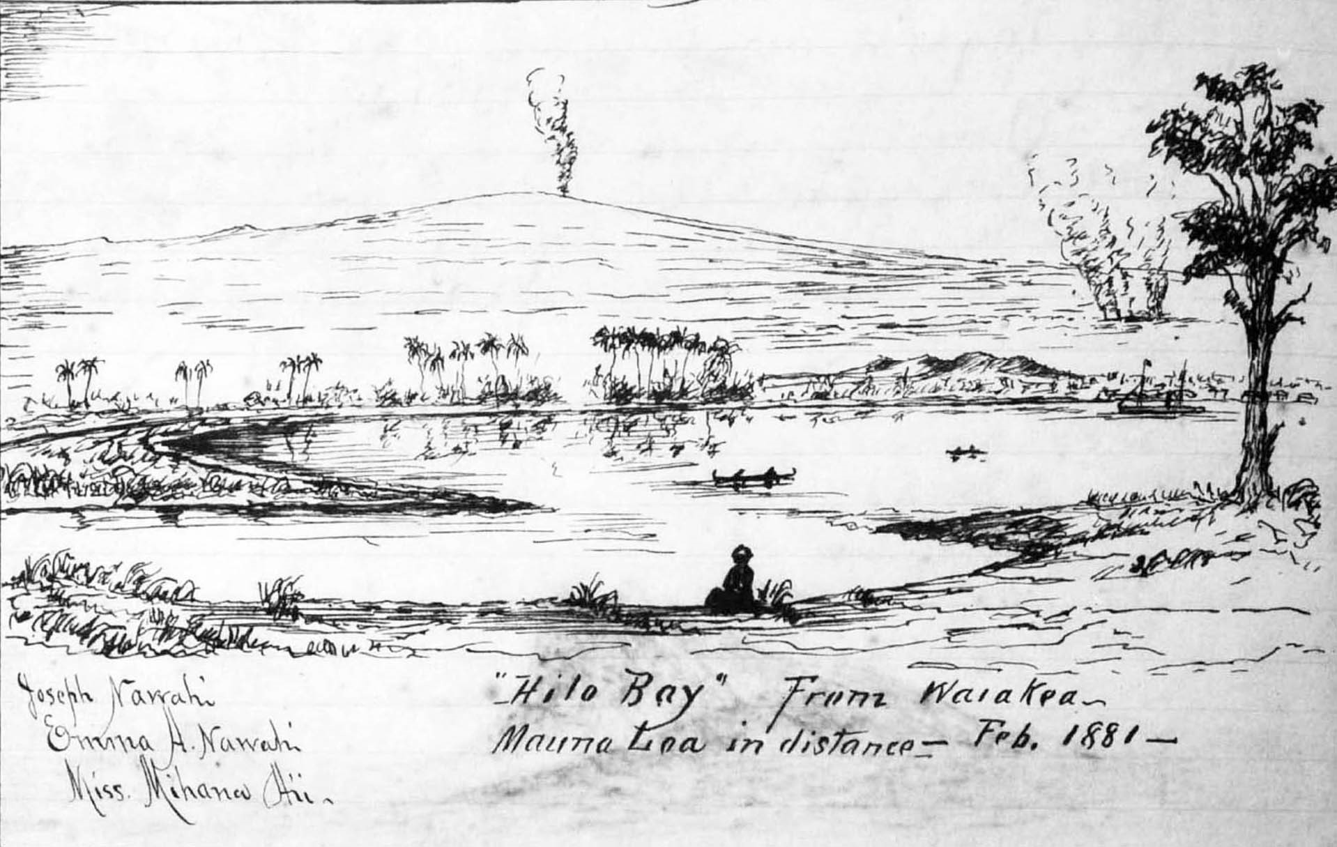 1918x1215 The Lava Flow That Came To Hilo Mauna Loa Lyman Museum - Lava Sketch