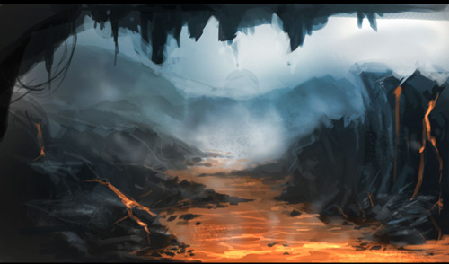 500x294 Design Magma River Concept ~ Learn Drawing - Lava Sketch