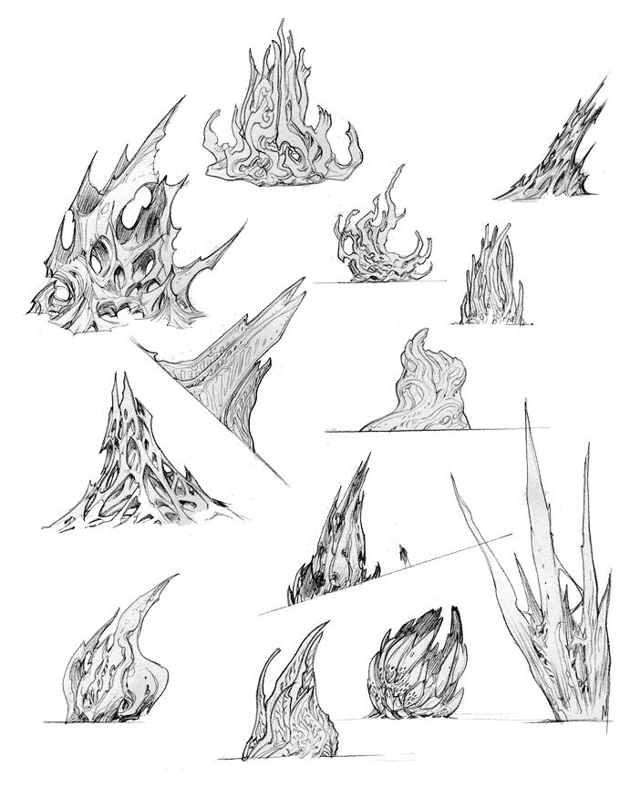 691x864 Wraithbone Like Solidified Lava Favourite Concept Art - Lava Sketch