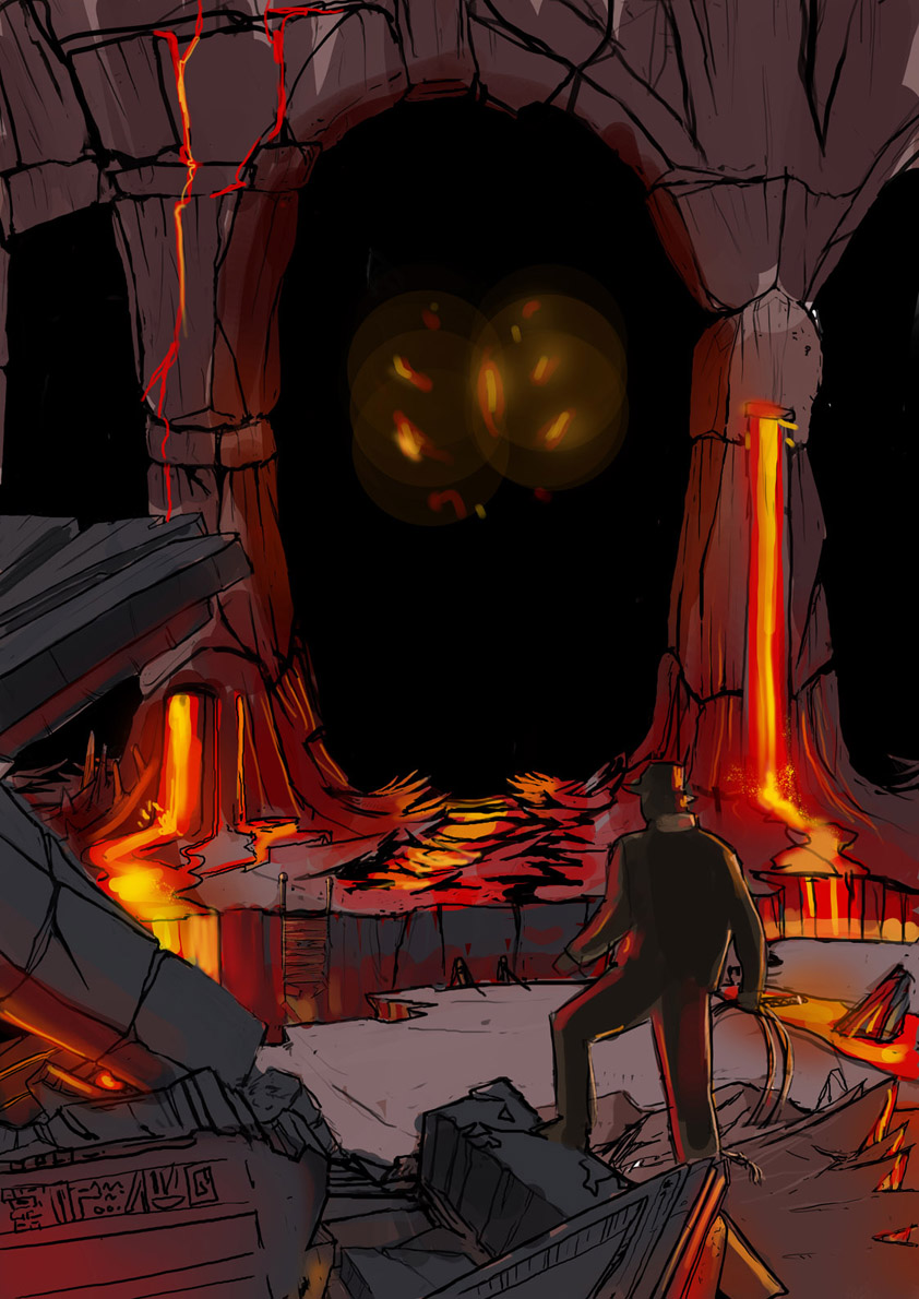 842x1190 Indi Jones Lava Temple Sketch By Jamga - Lava Sketch