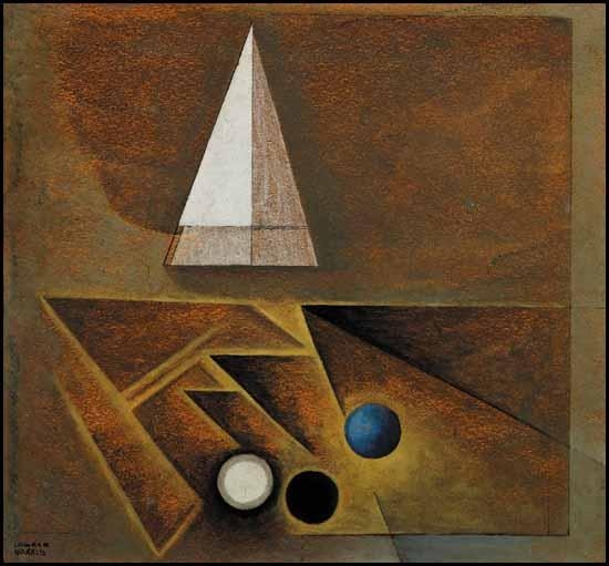 550x511 Sketch Painted In Santa Fe, New Mexico, 1944 - Lawren Harris Sketch