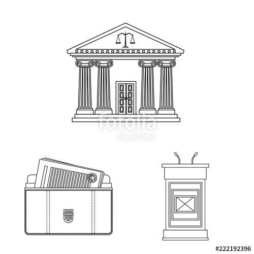 500x500 Isolated Object Of Law And Lawyer Sign. Collection Of Law And - Lawyer Sketch