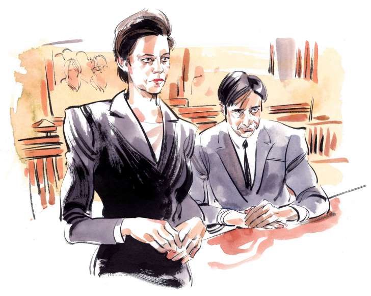 728x580 Courtroom Sketches Of Marie Henein And Jian Ghomeshi. Jian - Lawyer Sketch