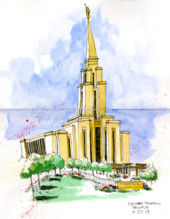 650x834 Eric Roberts Temple Sketches The Krakens A Digital Gallery Of - Lds Temple Sketches