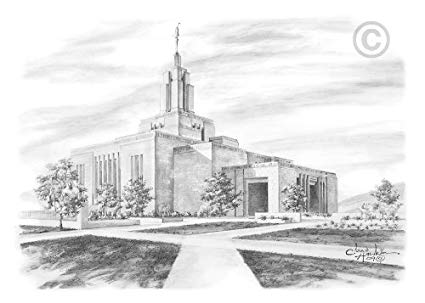 425x303 Lds Draper Utah Temple - Lds Temple Sketches