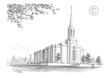 425x305 Lds St Louis Missouri Temple - Lds Temple Sketches