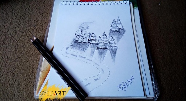 640x347 Syed Waqas Saghir Artwork 3d Lead Pencil Drawing Original - Lead Sketch