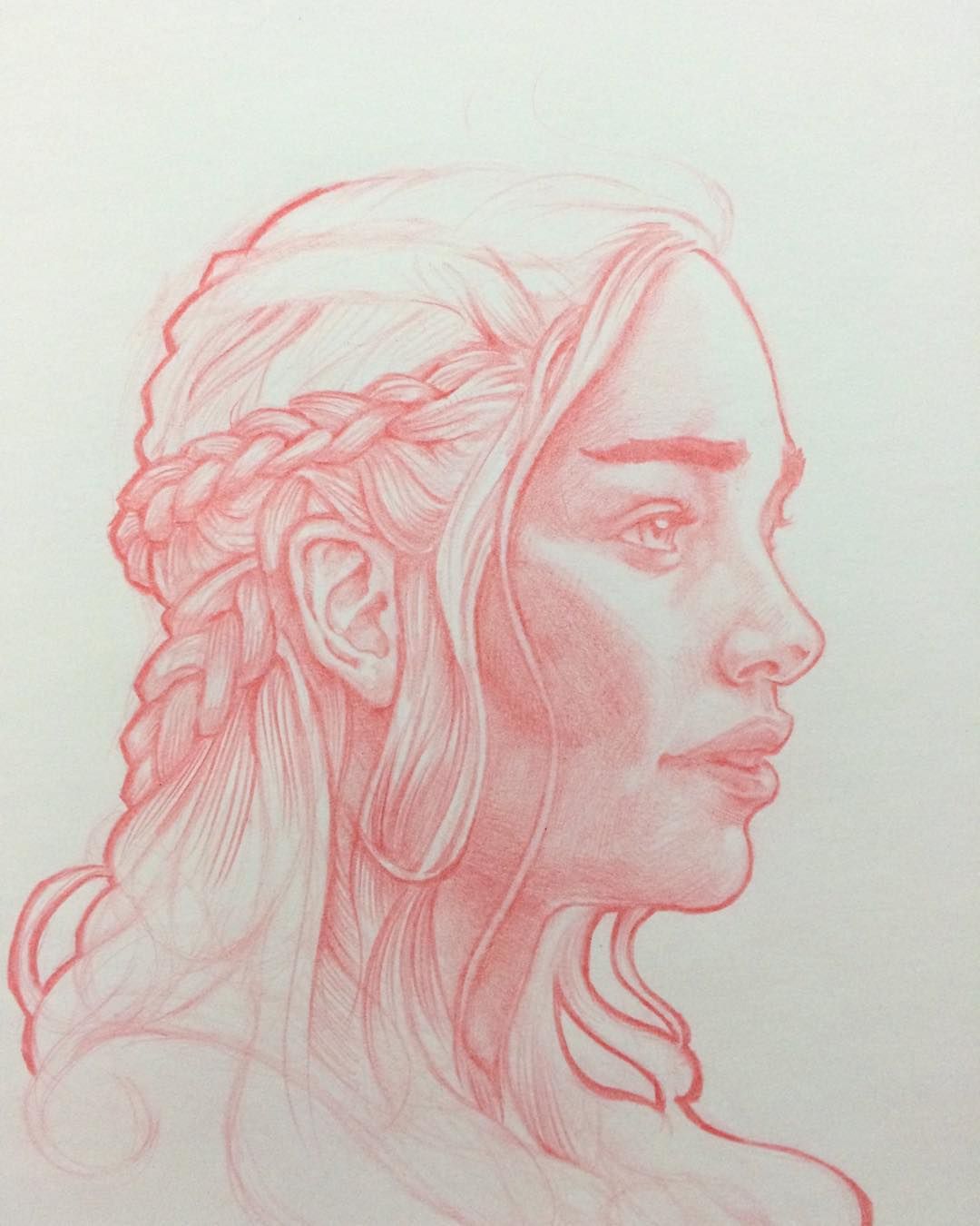1080x1350 Work In Progress Daenerys From Game Of Thrones. 0.5mm Mechanical - Lead Sketch