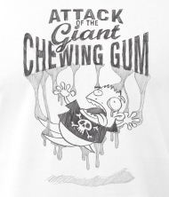 190x222 Leader Designs Cartoon Sketch Chewing Gum Character Mens T Shirt - Leader Sketch