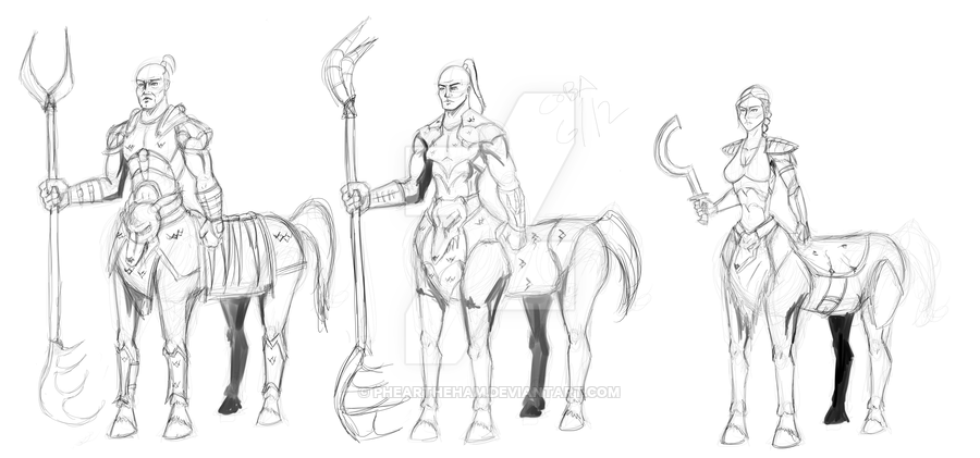 900x421 Centaur Leader Sketch Commission By Pheartheham - Leader Sketch