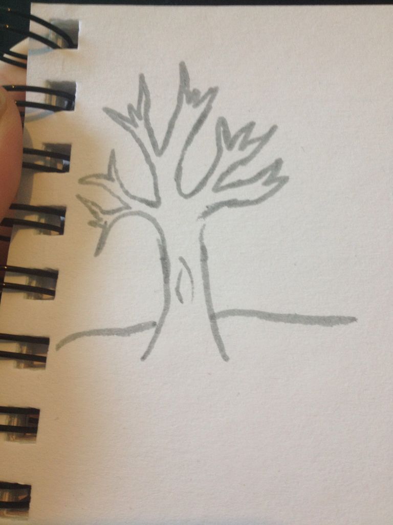 768x1024 How To Draw A Bare Tree 5 Steps - Leafless Tree Sketch