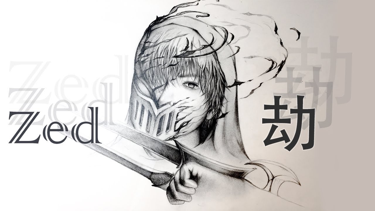 1280x720 Zed - League Of Legends Sketch