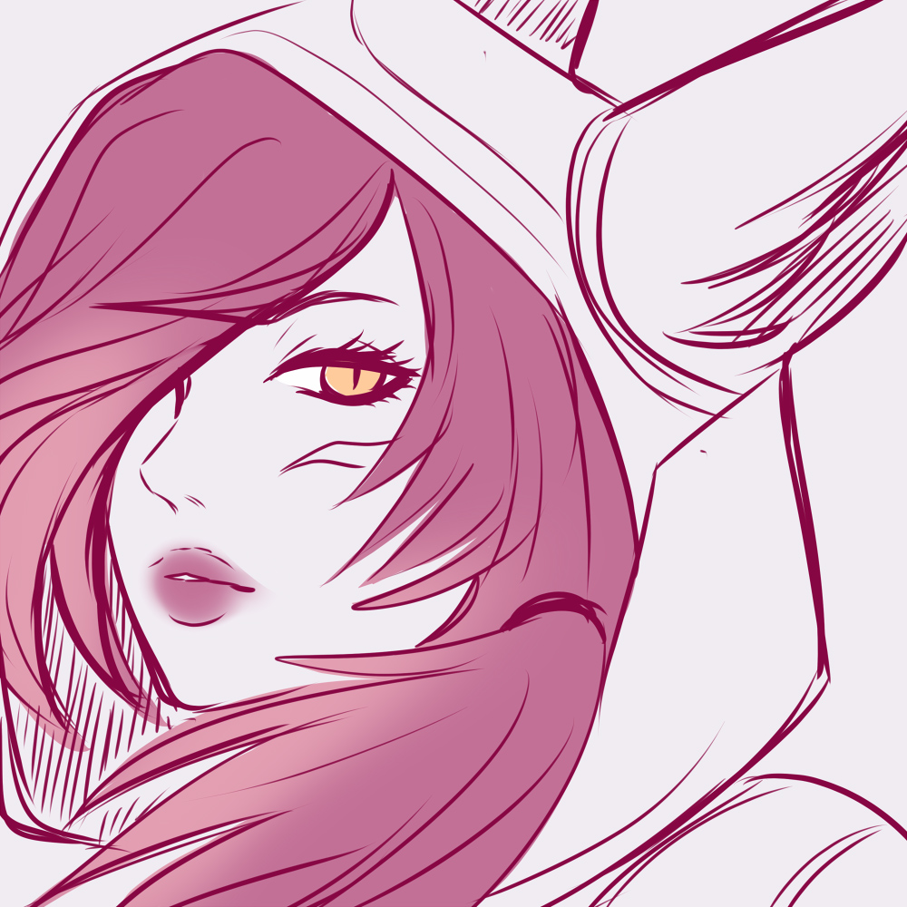 1000x1000 Xayah Sketch Lol Wallpapers - League Of Legends Sketch