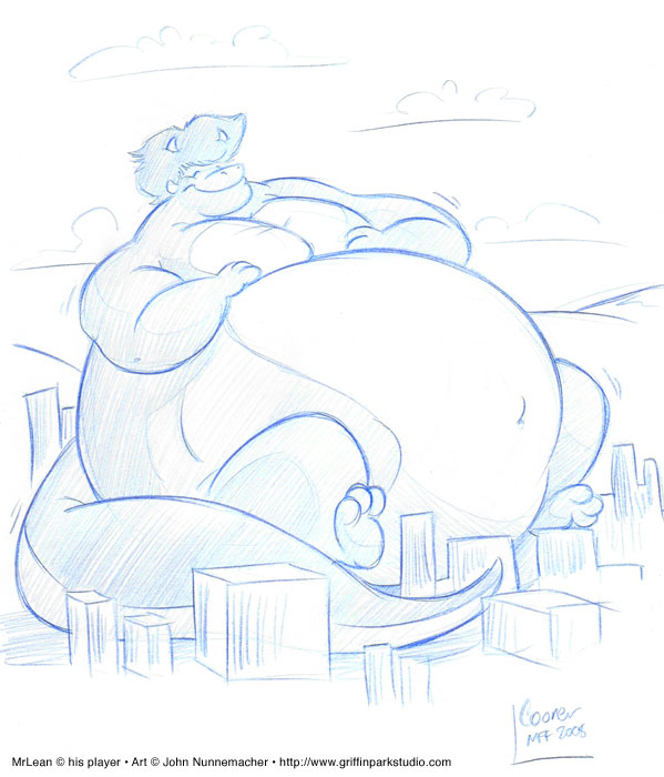 599x700 Mff Sketch Mr. Lean, Big And Round By Cooner - Lean Sketch
