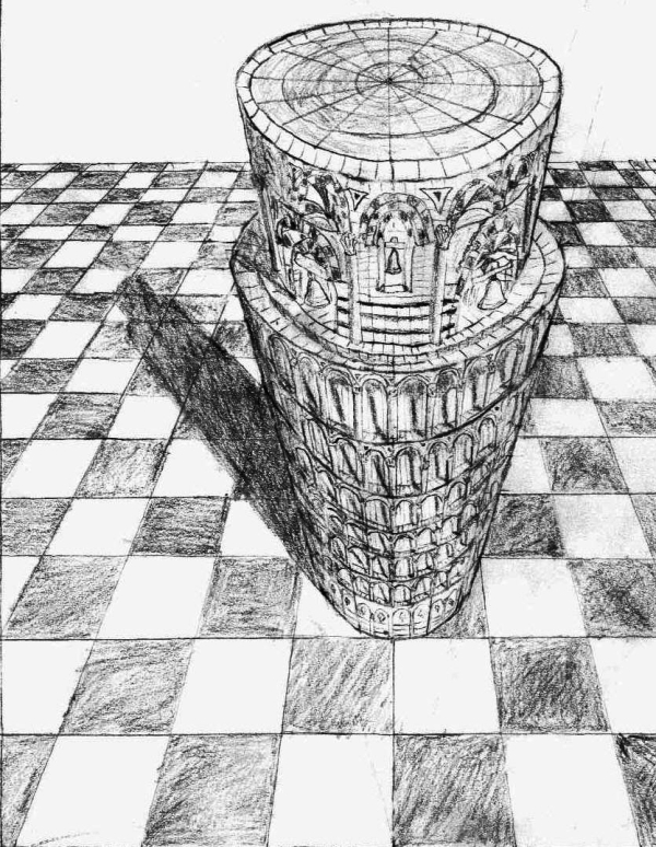 600x774 Jonathan Lansey Projects - Leaning Tower Of Pisa Sketch