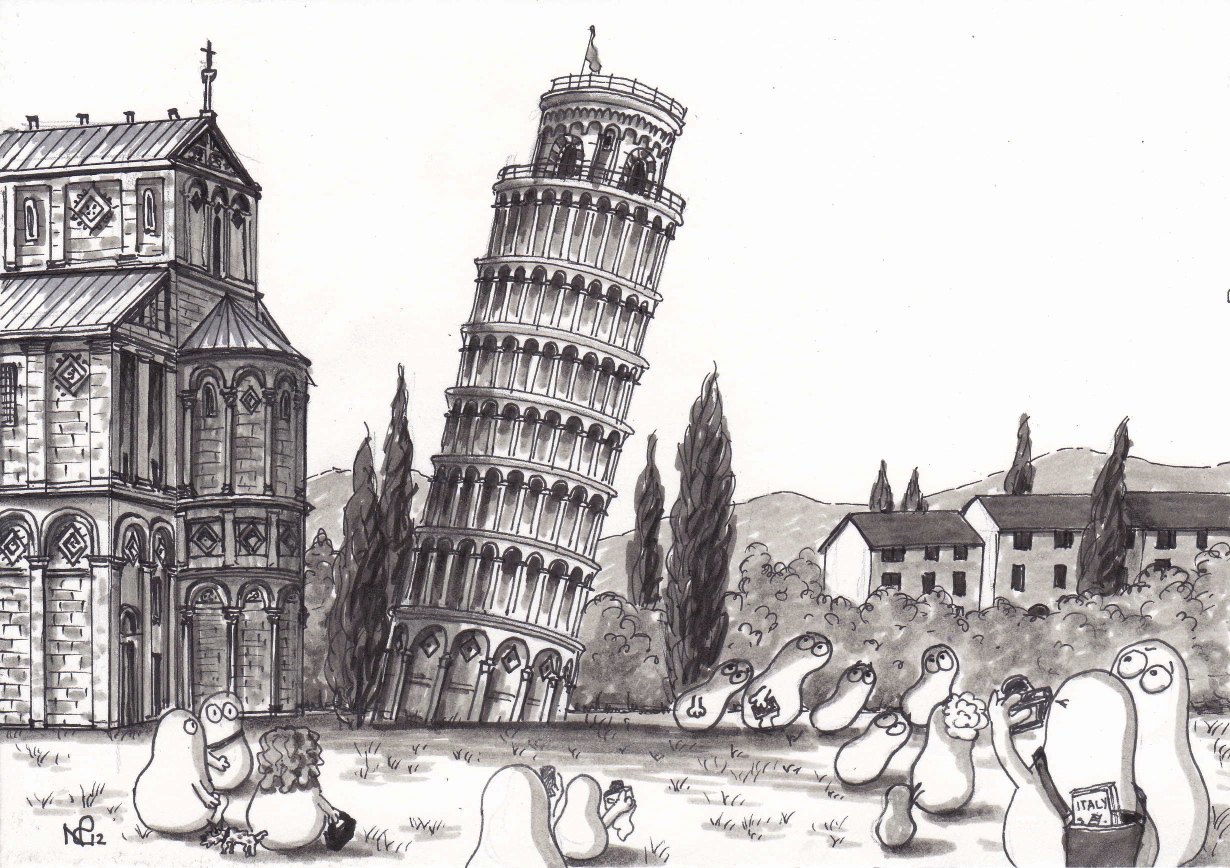 Leaning Tower Of Pisa Sketch at PaintingValley.com | Explore collection ...