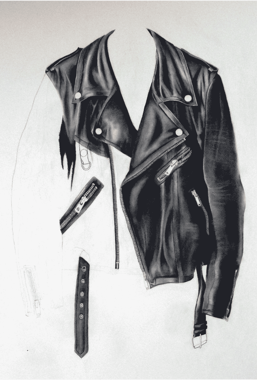 Leather Jacket Sketch at PaintingValley.com | Explore collection of ...