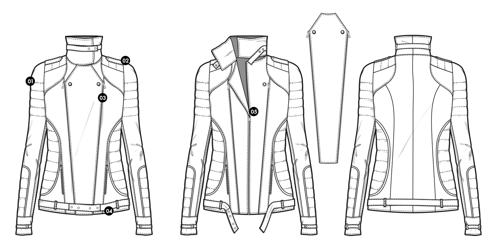 Leather Jacket Sketch at PaintingValley.com | Explore collection of ...