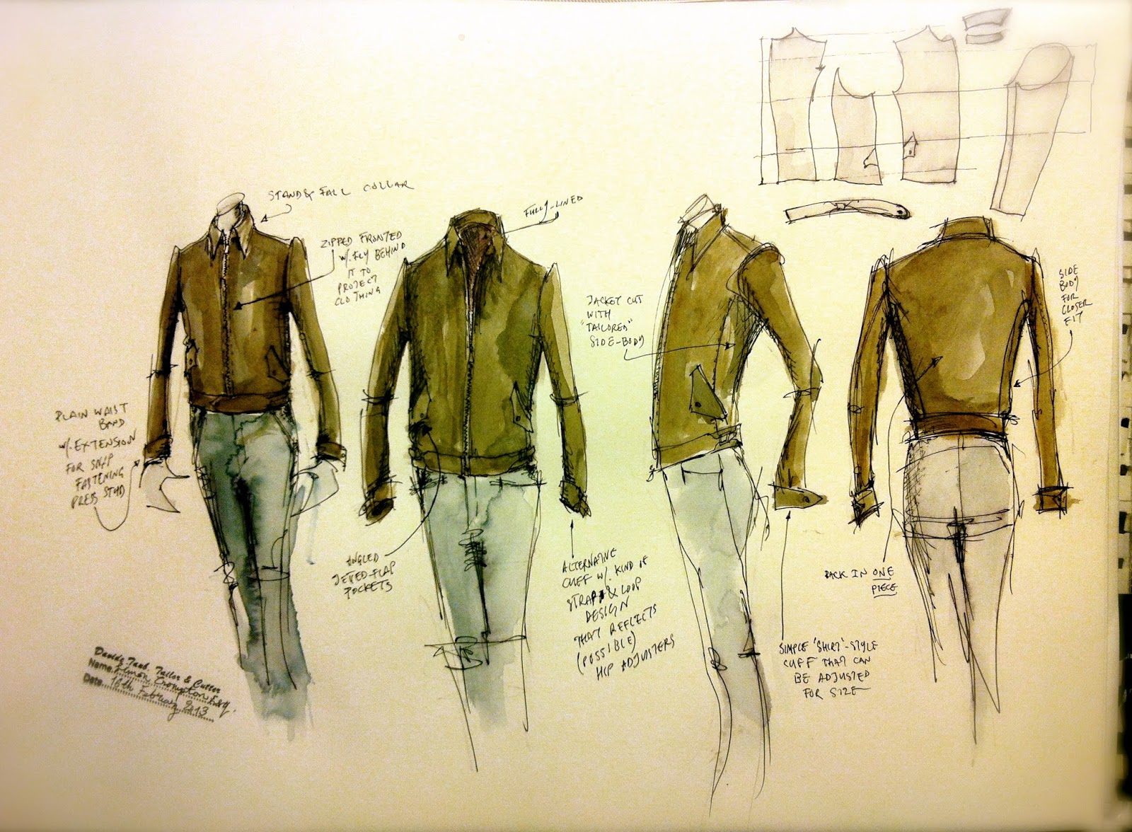 1600x1176 The Bespoke Leather Jacket Part 1 Permanent Style - Leather Jacket Sketch