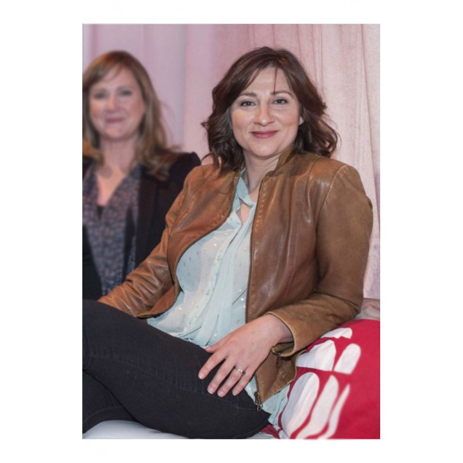 900x900 Baroness Von Sketch Aurora Browne Jacket - Leather Jacket Sketch