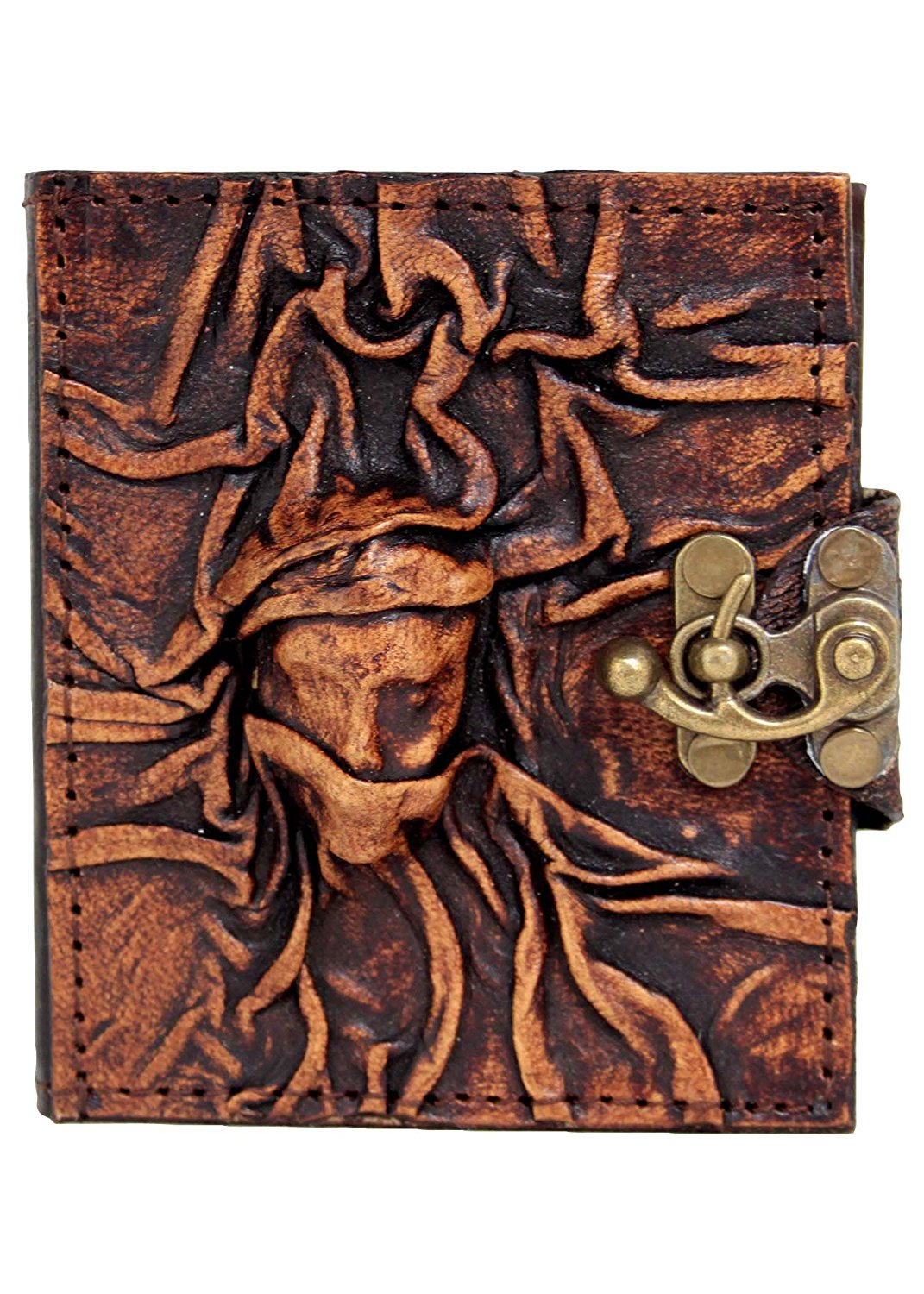 1071x1500 Buy Refillable Leather Sketchbook With Embossed Woman Face Lock - Leather Sketch Journal