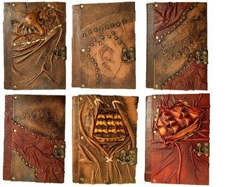 350x267 New Genuine Real Leather Handmade Notebook Cheap High Quality - Leather Sketch Journal