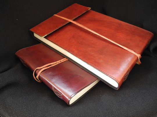 540x405 A4 Handmade Leather Sketchbook Journal Diary - Leather Sketch Journal