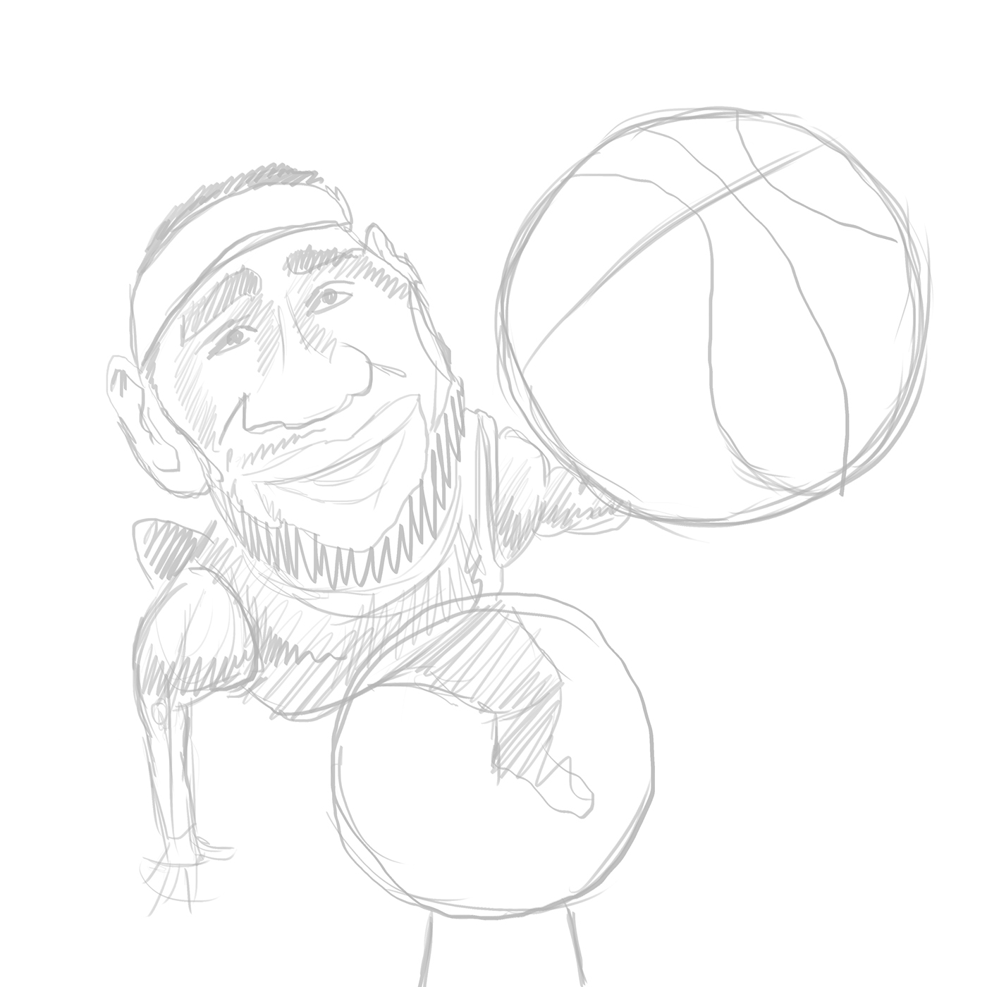 1400x1400 Lebron James Caricature With Sketch On Behance - Lebron Sketch