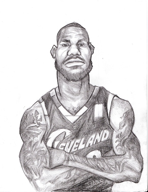 Lebron Sketch at PaintingValley.com | Explore collection of Lebron Sketch