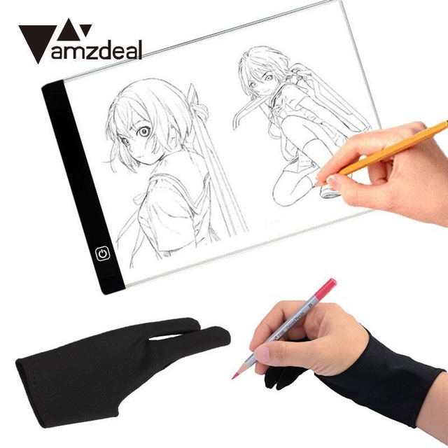 640x640 Amzdeal Led Drawing Pad Light Tracing Panel Copy Tablet Animation - Led Sketch Pad