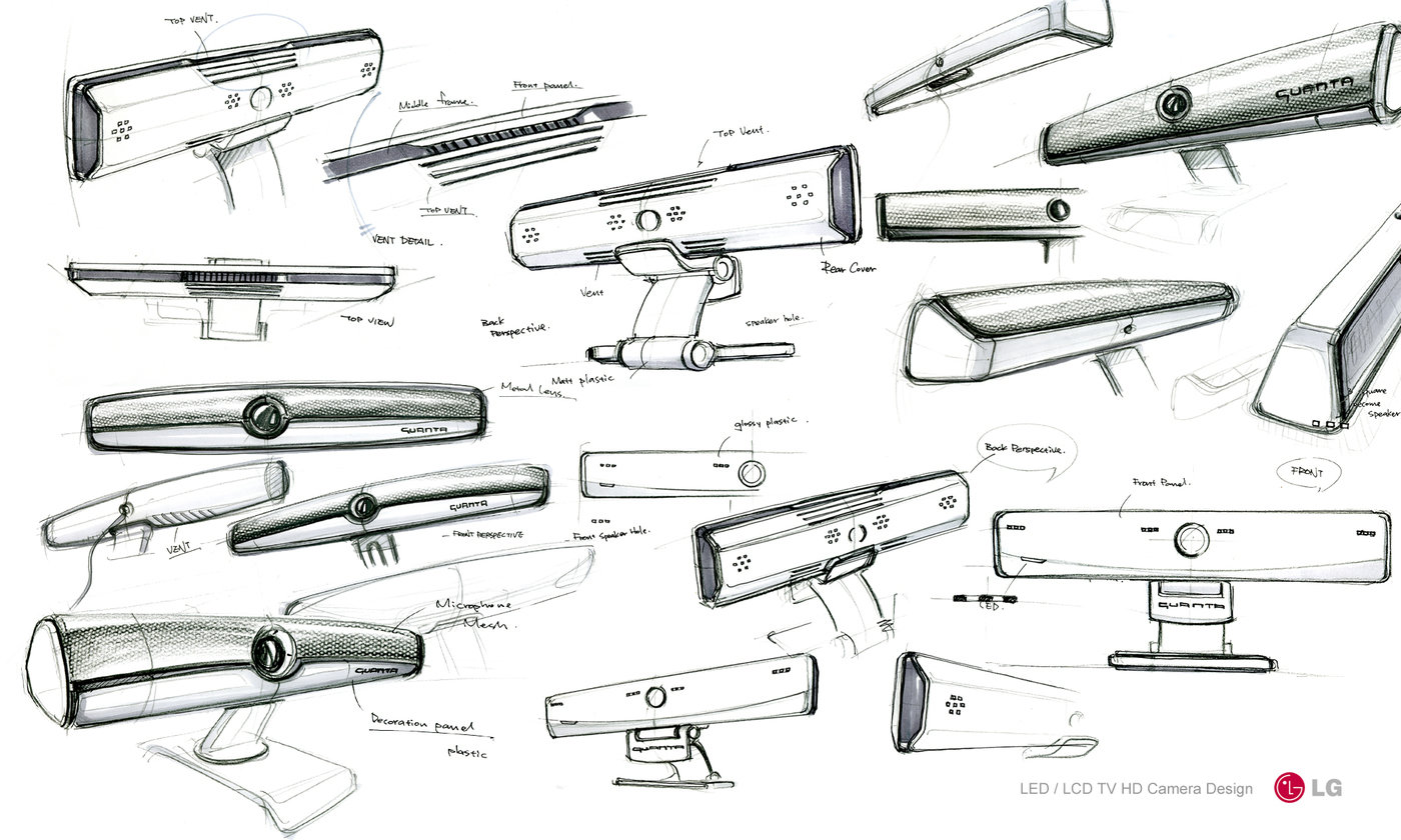 1400x840 Design Sketch By Hank (Chien Cheng) Chen - Led Tv Sketch